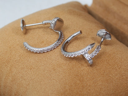 [⭐Mirelle]JUSTE EARRINGS 12.75MM SILVER DIAMOND