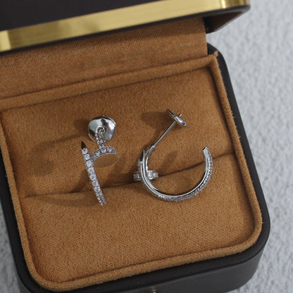 [⭐Mirelle]JUSTE EARRINGS 12.75MM SILVER DIAMOND