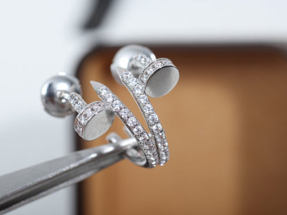 [⭐Mirelle]JUSTE EARRINGS 12.75MM SILVER DIAMOND