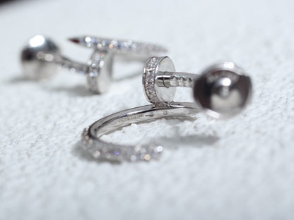 [⭐Mirelle]JUSTE EARRINGS 12.75MM SILVER DIAMOND