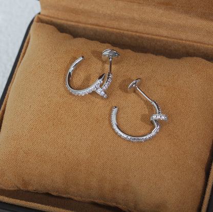 [⭐Mirelle]JUSTE EARRINGS 12.75MM SILVER DIAMOND
