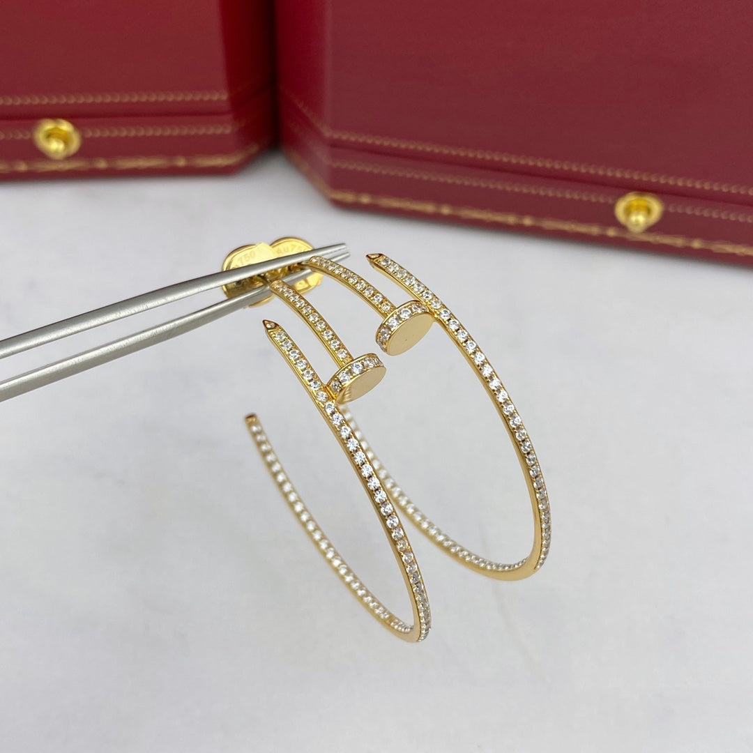[⭐Mirelle]JUSTE EARRINGS FULL DIAMONDS 1.8MM