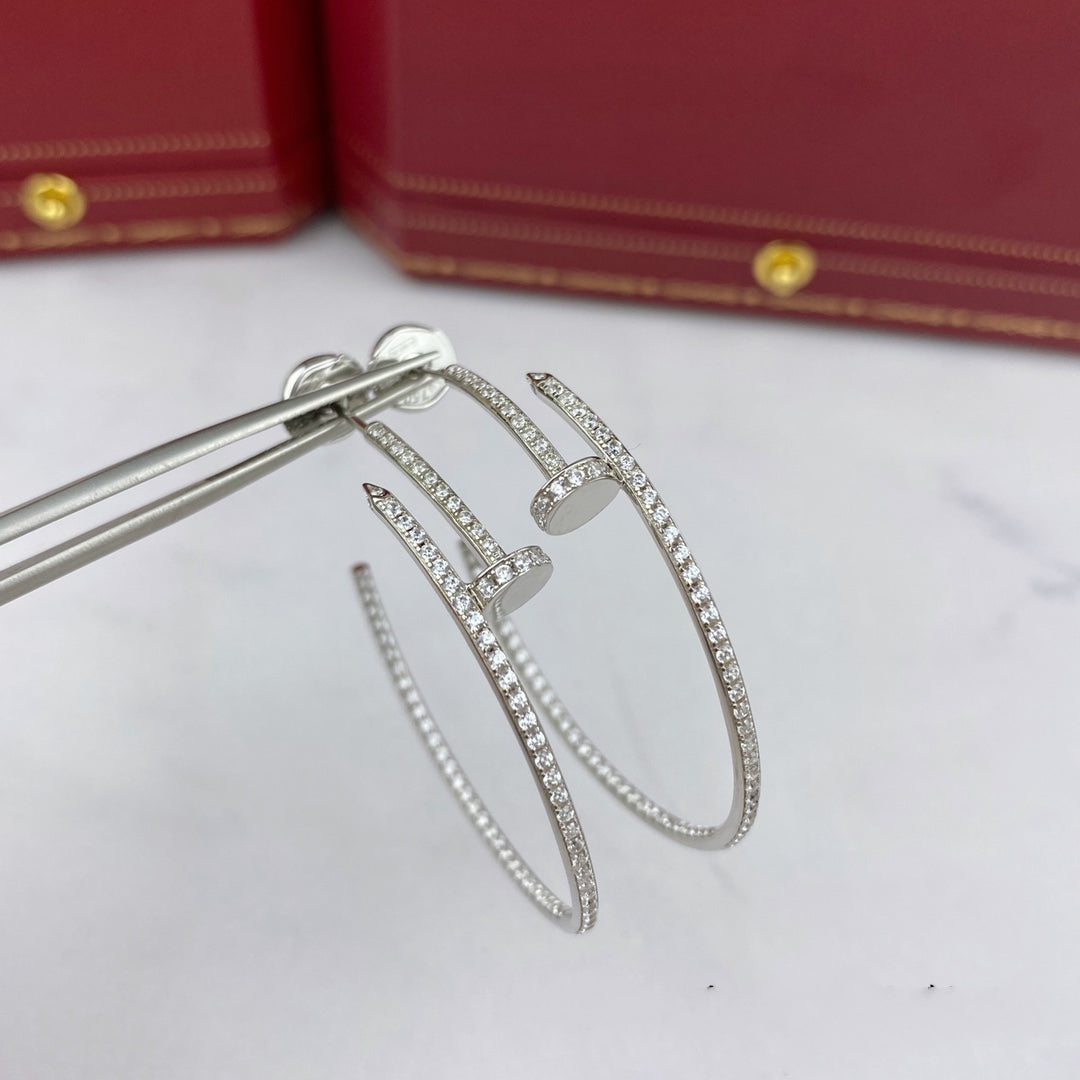 [⭐Mirelle]JUSTE EARRINGS FULL DIAMONDS 1.8MM