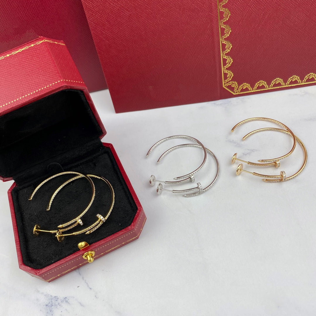 [⭐Mirelle]JUSTE EARRINGS FULL DIAMONDS 1.8MM