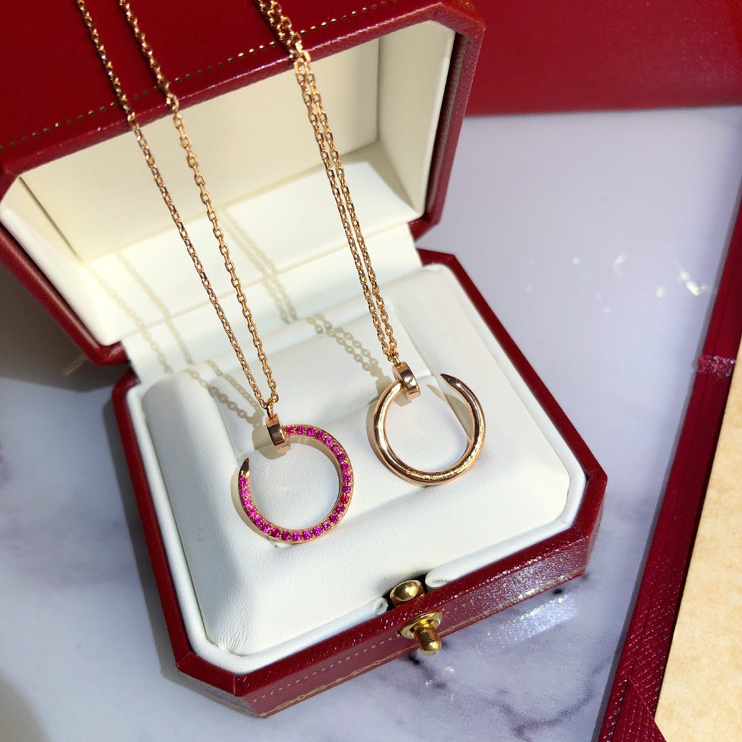 [⭐Mirelle]JUSTE NECKLACE GOLD RED DIAMONDS