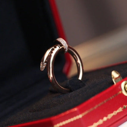 [⭐Mirelle]JUSTE RING 2.65MM PINK GOLD DIAMOND