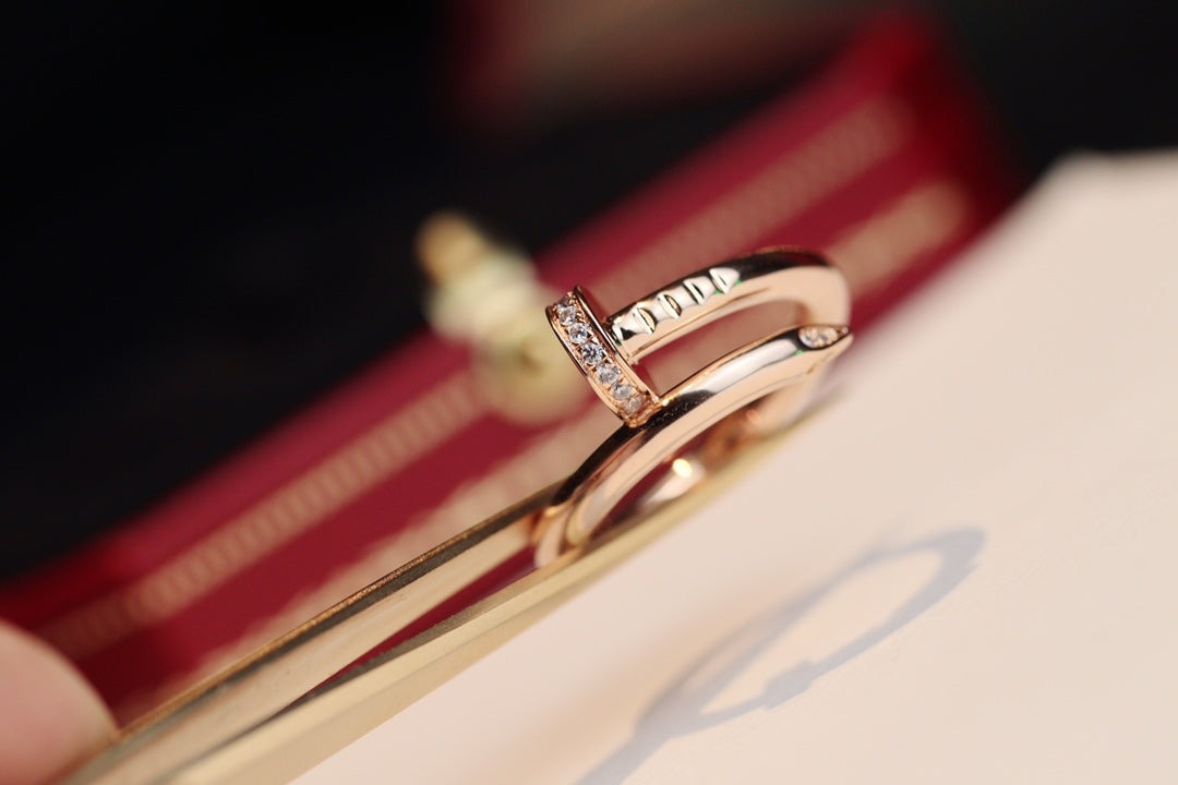 [⭐Mirelle]JUSTE RING 2.65MM PINK GOLD DIAMOND