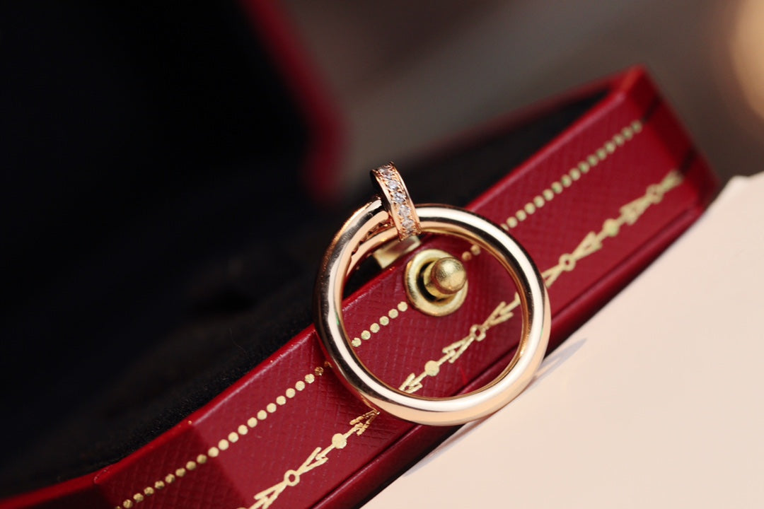 [⭐Mirelle]JUSTE RING 2.65MM PINK GOLD DIAMOND