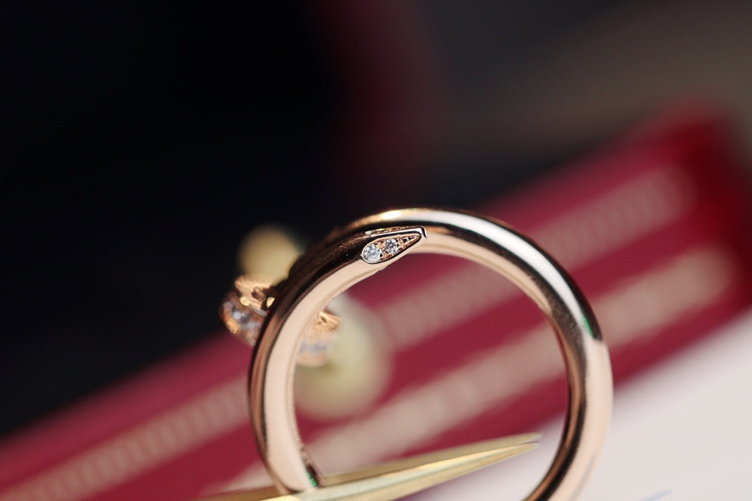 [⭐Mirelle]JUSTE RING 2.65MM PINK GOLD DIAMOND