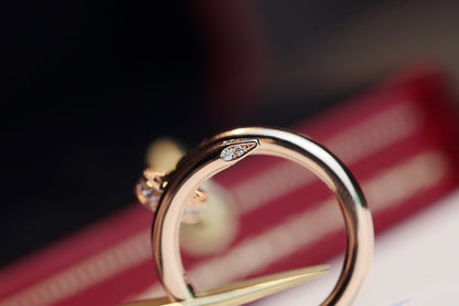 [⭐Mirelle]JUSTE RING 2.65MM PINK GOLD DIAMOND