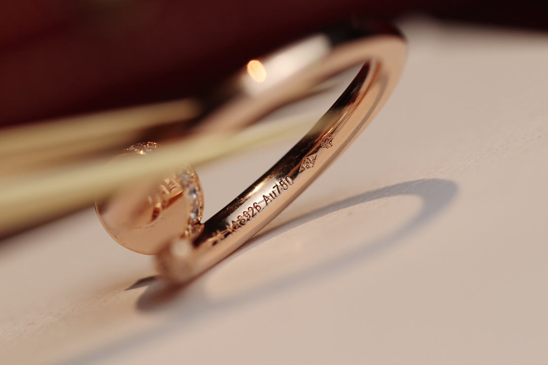 [⭐Mirelle]JUSTE RING 2.65MM PINK GOLD DIAMOND