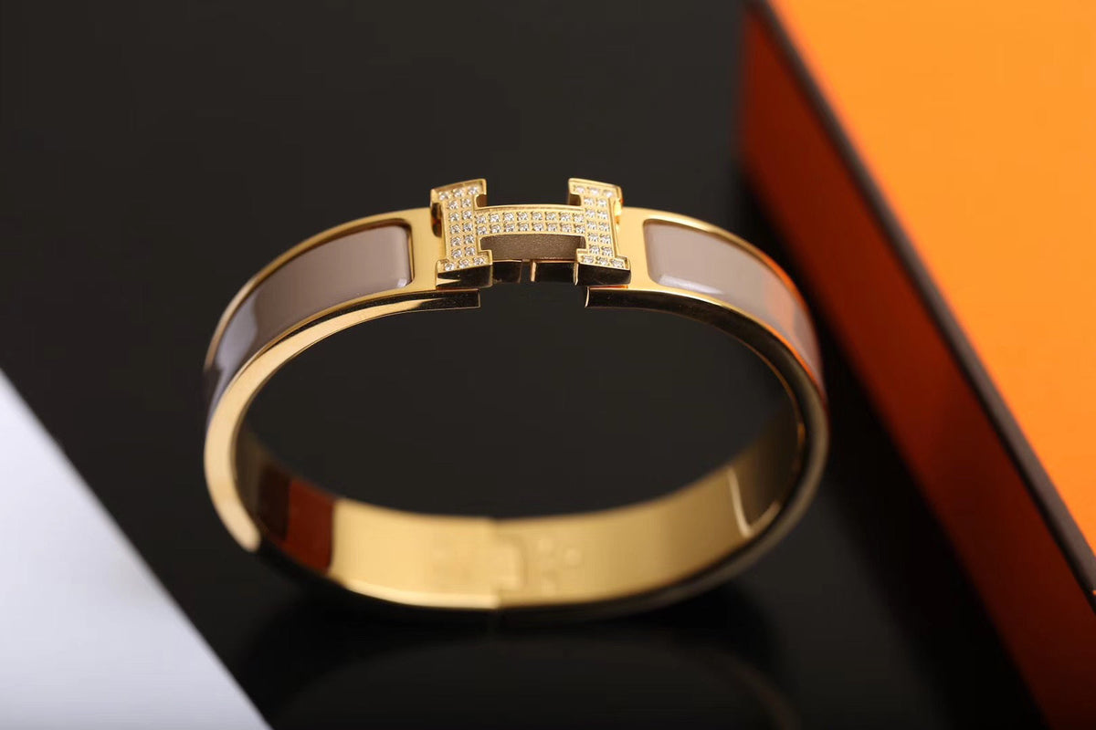 [⭐Mirelle]H BRACELET GOLD DIAMOND