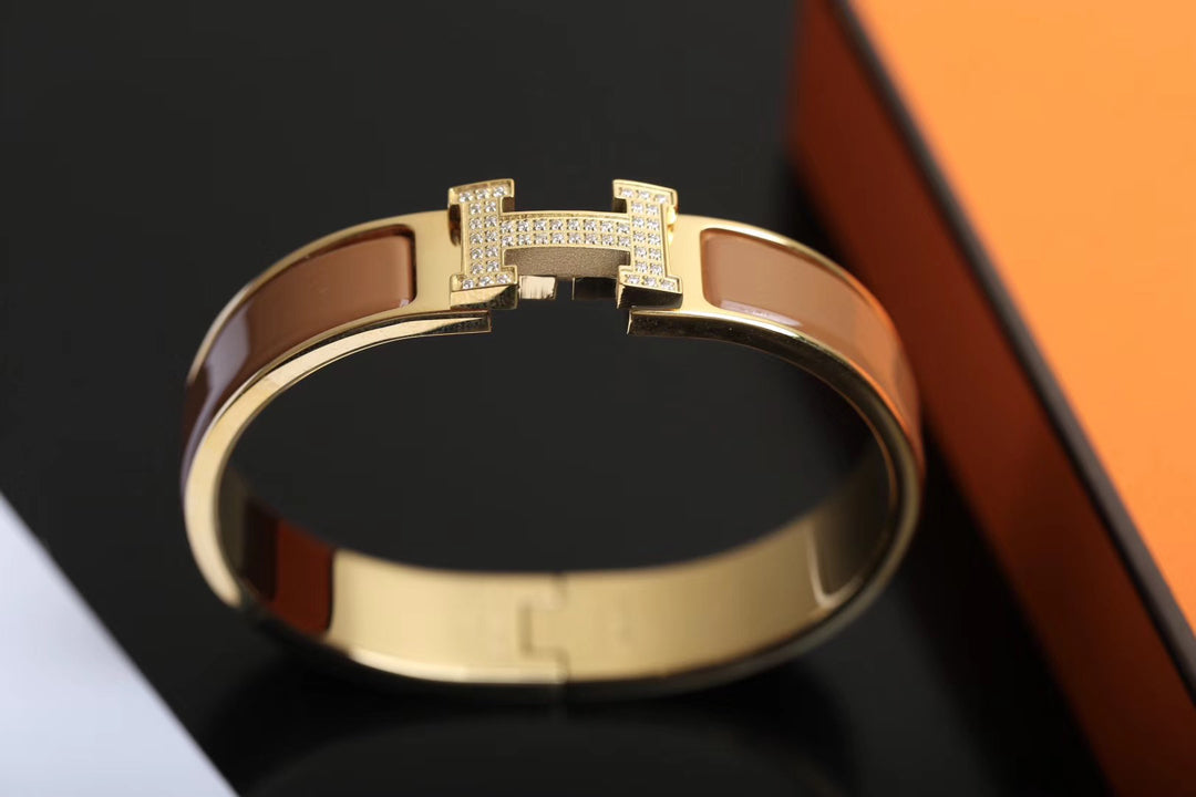 [⭐Mirelle]H BRACELET GOLD DIAMOND