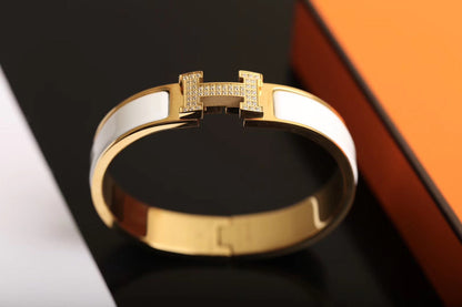 [⭐Mirelle]H BRACELET GOLD DIAMOND