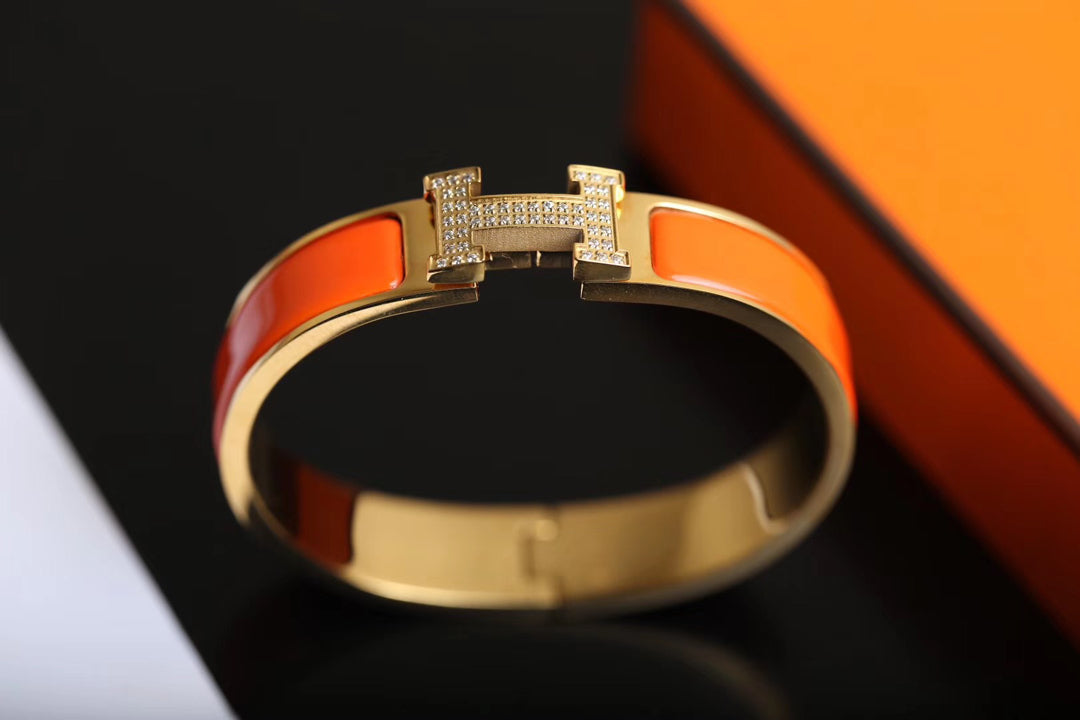 [⭐Mirelle]H BRACELET GOLD DIAMOND