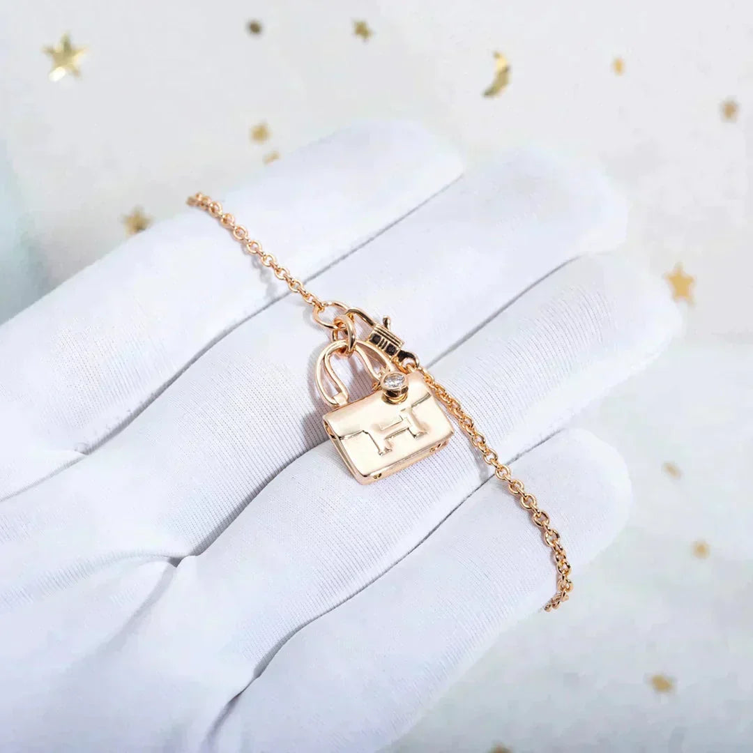 [⭐Mirelle]AMULETTE PEDANT ROSE GOLD NECKLACE