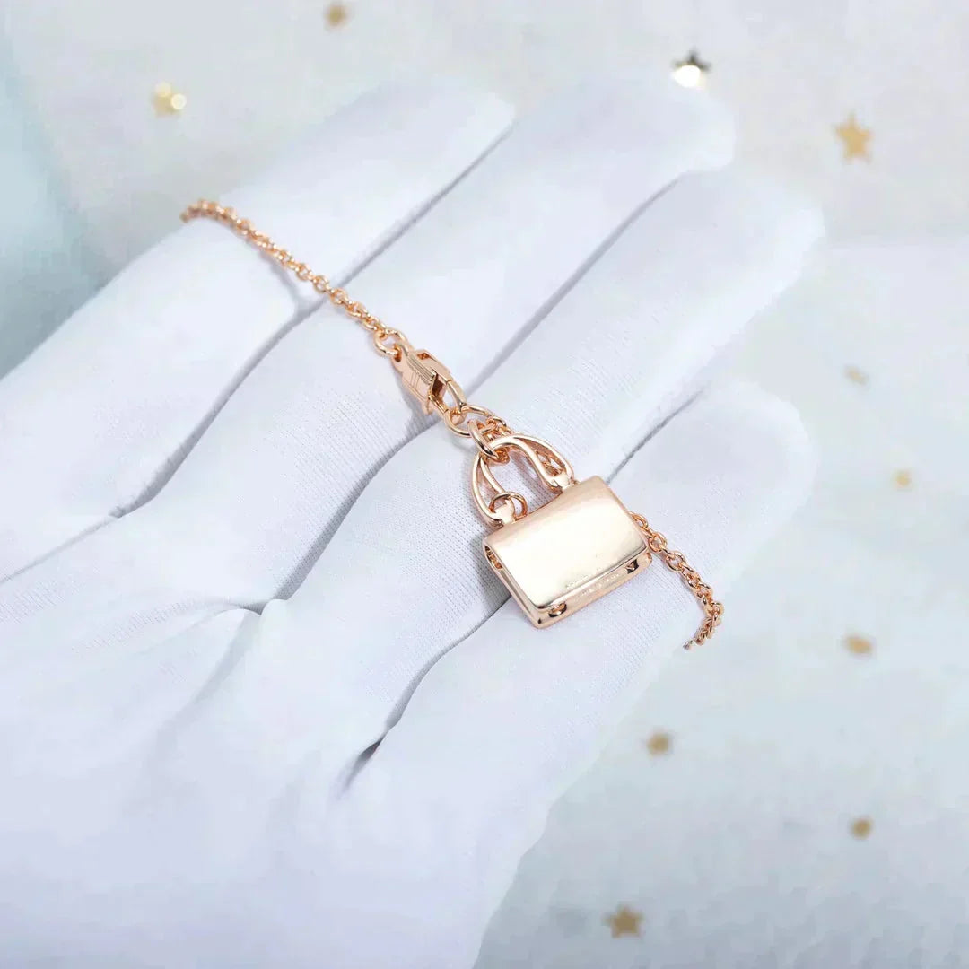[⭐Mirelle]AMULETTE PEDANT ROSE GOLD NECKLACE