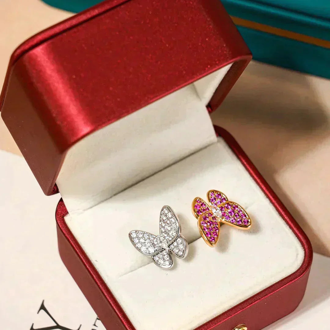 [⭐Mirelle]TWIN BUTTERFLY DIAMOND RING