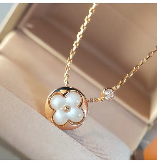 [⭐Mirelle]SUN MOP GOLD 1 DIAMOND NECKLACE