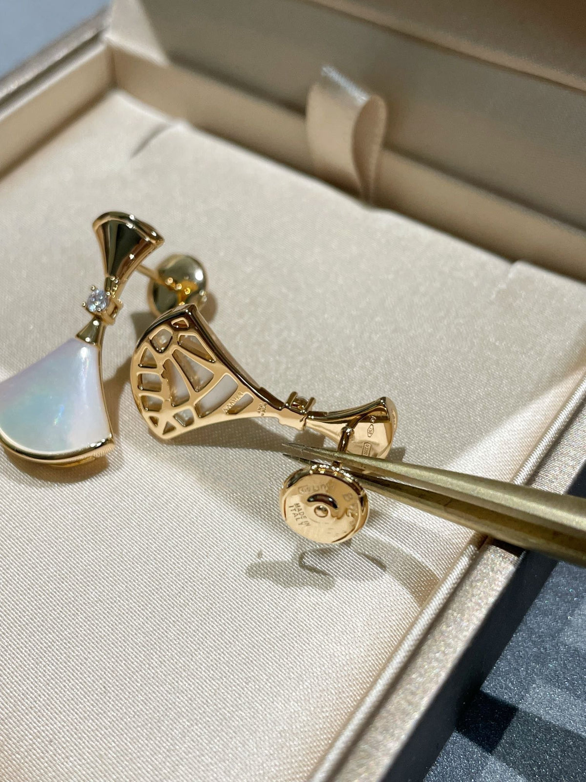 [⭐Mirelle]DREAM MOP 1 DIAMOND EARRINGS