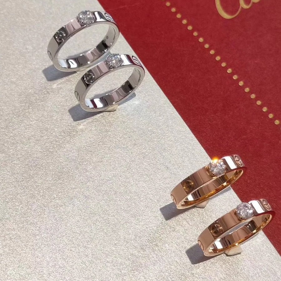 [⭐Mirelle]LOVE RING 3.6MM 1 BIG DIAMOND