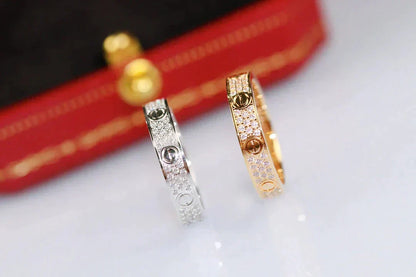 [⭐Mirelle]LOVE RING 3.6MM DIAMOND PAVED