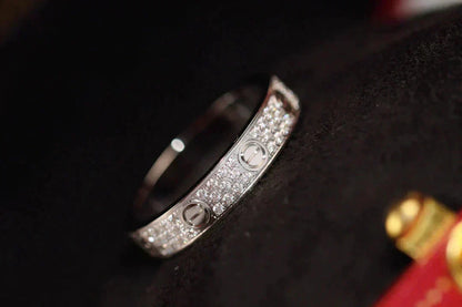 [⭐Mirelle]LOVE RING 3.6MM DIAMOND PAVED