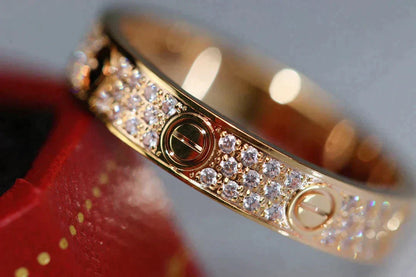 [⭐Mirelle]LOVE RING 3.6MM DIAMOND PAVED