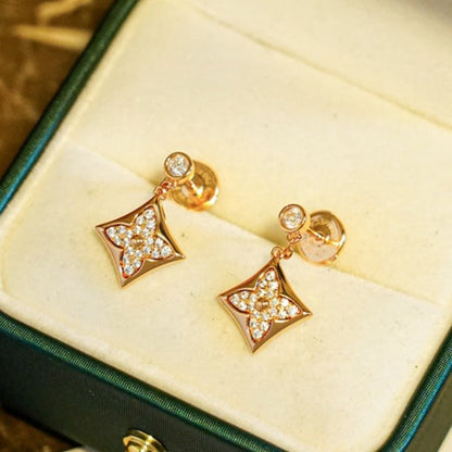 [⭐Mirelle]STAR DIAMONDS EARRINGS GOLD