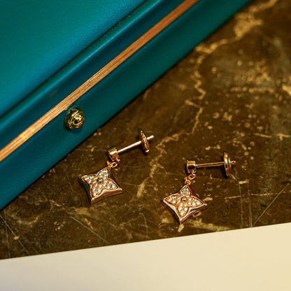 [⭐Mirelle]STAR DIAMONDS EARRINGS GOLD