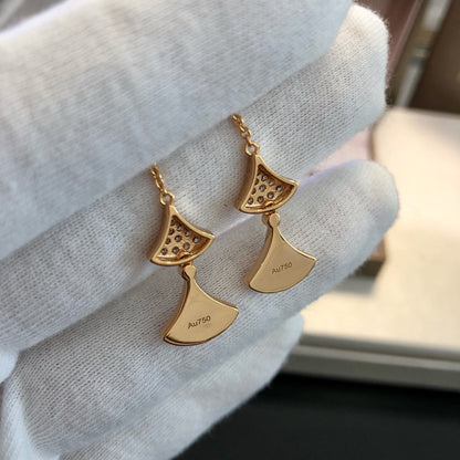 [⭐Mirelle]DREAM EARRINGS 3 MOTIFS DIAMOND MOP PINK GOLD