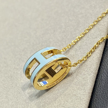 [⭐Mirelle]POP H LIGHT BLUE NECKLACE