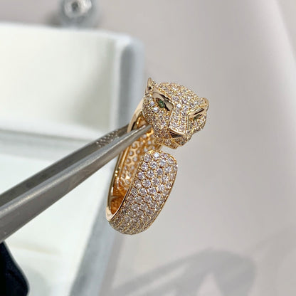 [⭐Mirelle]PANTHERE PINK GOLD DIAMOND RING