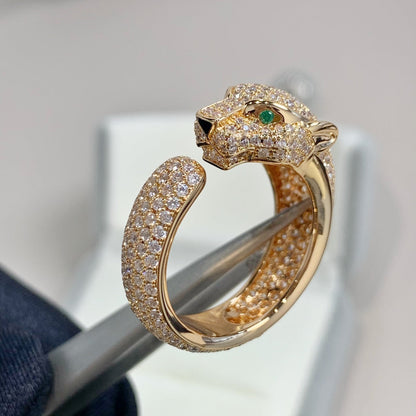 [⭐Mirelle]PANTHERE PINK GOLD DIAMOND RING
