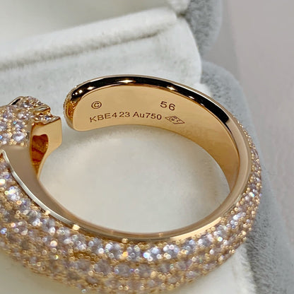 [⭐Mirelle]PANTHERE PINK GOLD DIAMOND RING