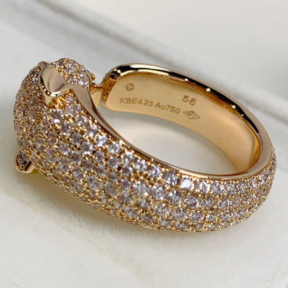 [⭐Mirelle]PANTHERE PINK GOLD DIAMOND RING