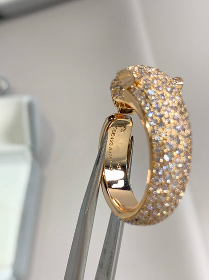 [⭐Mirelle]PANTHERE PINK GOLD DIAMOND RING