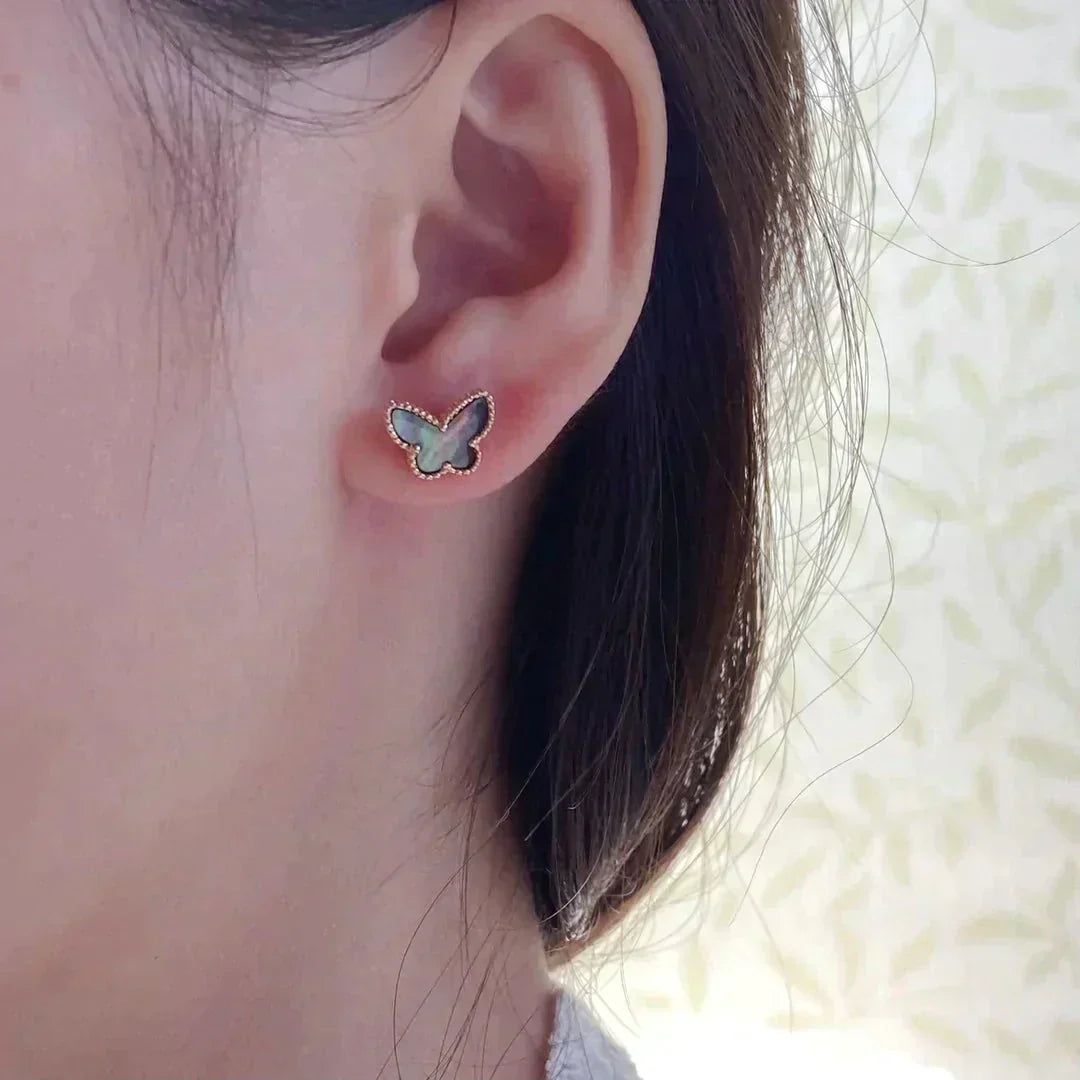 [⭐Mirelle]BUTTERFLY DARK MOP  EARRINGS