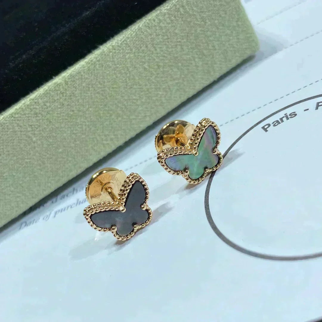 [⭐Mirelle]BUTTERFLY DARK MOP  EARRINGS