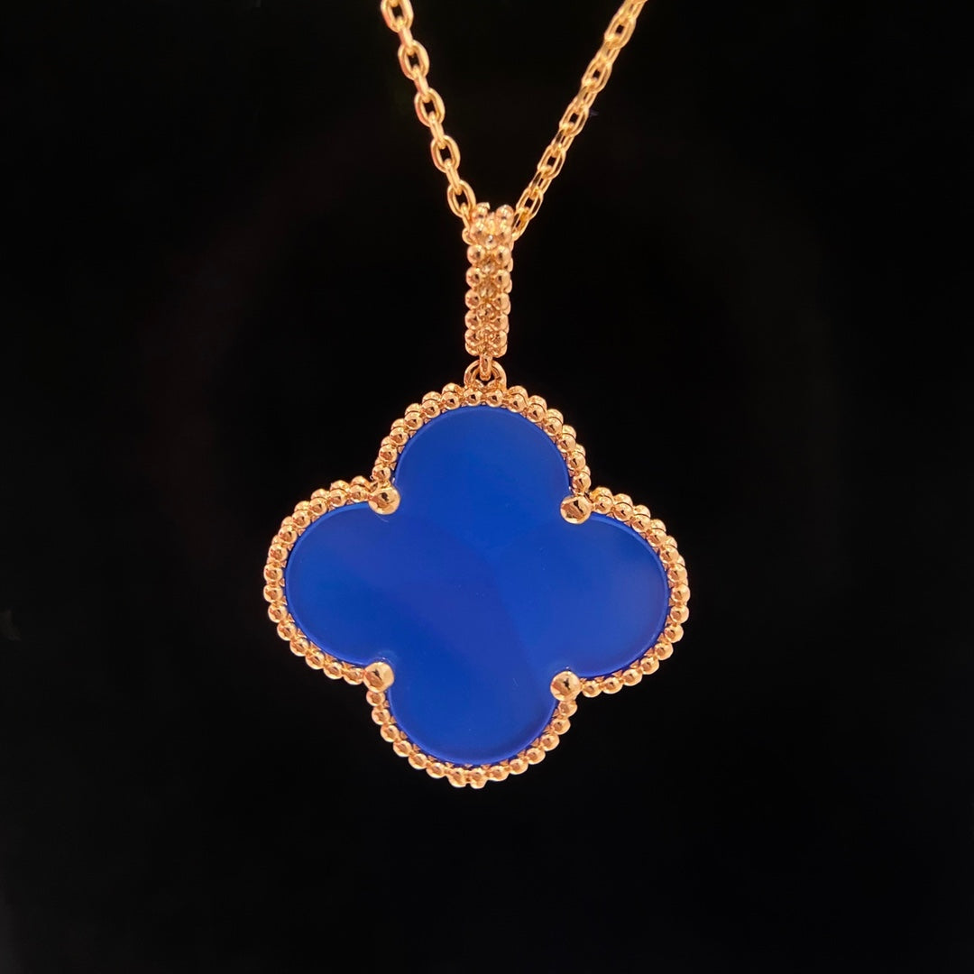 [⭐Mirelle]CLOVER 25MM NECKLACE TURQUOISE ROSE GOLD
