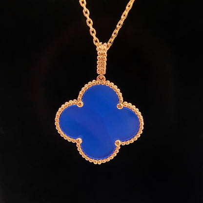 [⭐Mirelle]CLOVER 25MM NECKLACE TURQUOISE ROSE GOLD