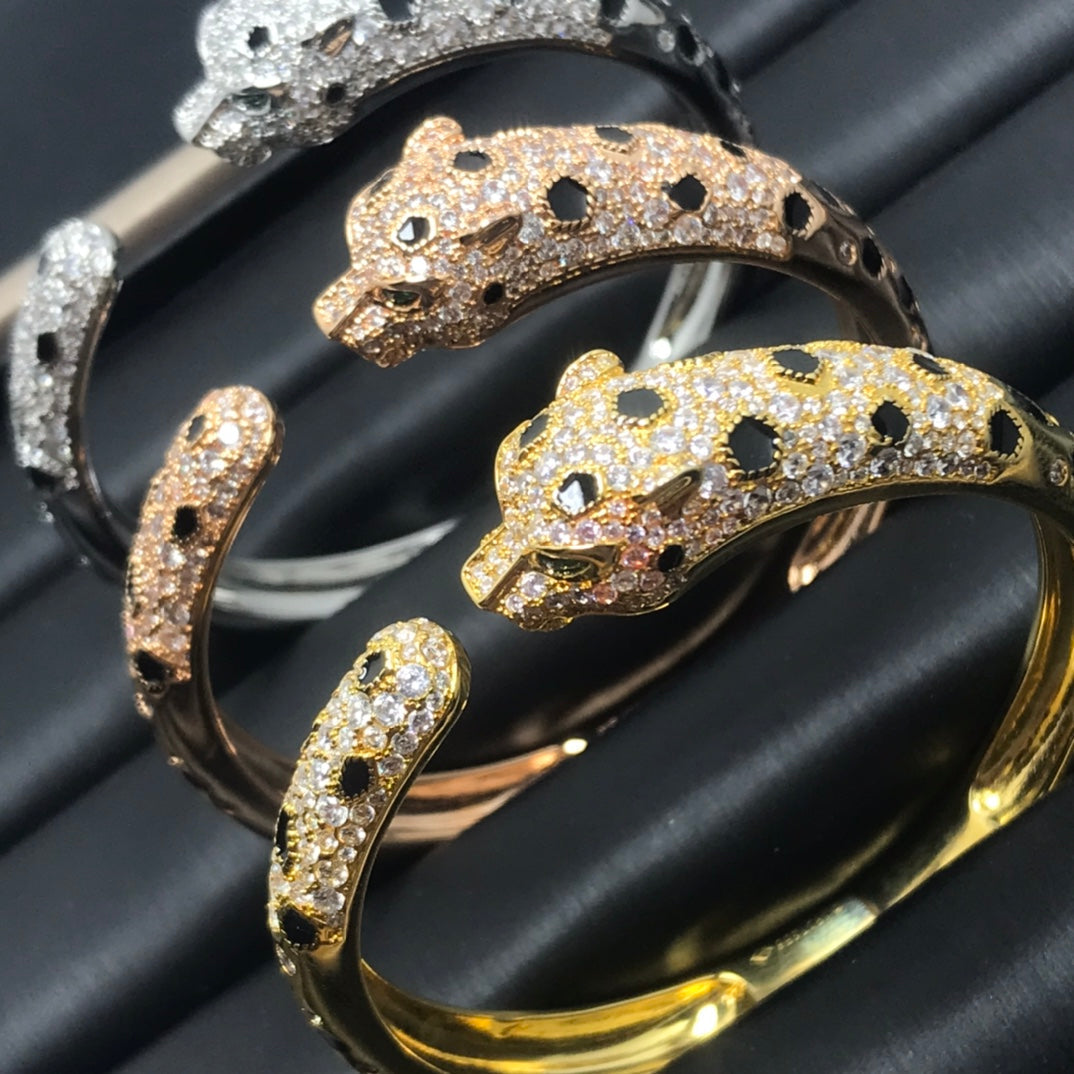 [⭐Mirelle]PANTHERE BIG BRACELET DIAMONDS