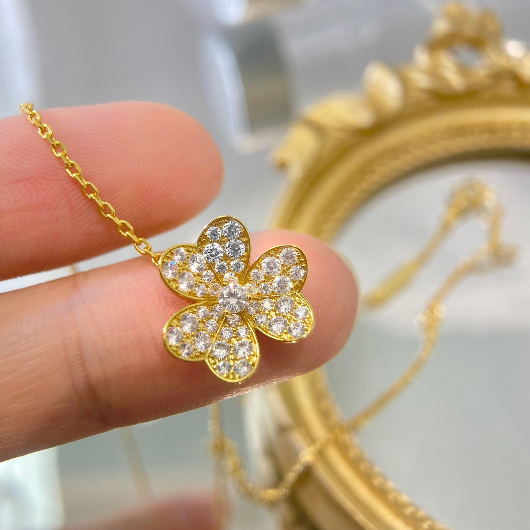 [⭐Mirelle]FLOWER DIAMOND NECKLACE