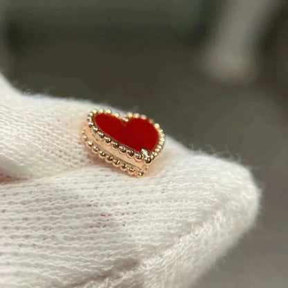 [⭐Mirelle]HEART CARNELIAN STUD EARRINGS