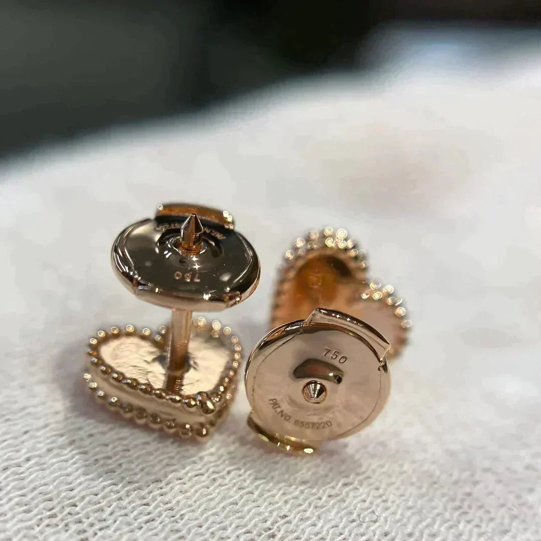 [⭐Mirelle]HEART CARNELIAN STUD EARRINGS