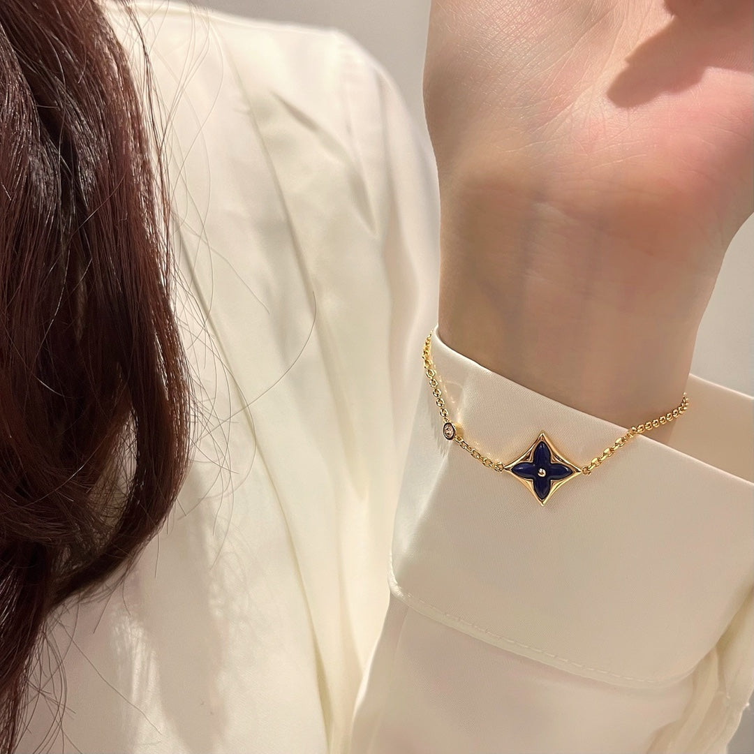 [⭐Mirelle]COLOR STAR PINK GOLD DIAMOND BRACELET