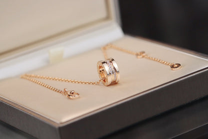 [⭐Mirelle]ZERO 1 PINK GOLD DIAMOND NECKLACE