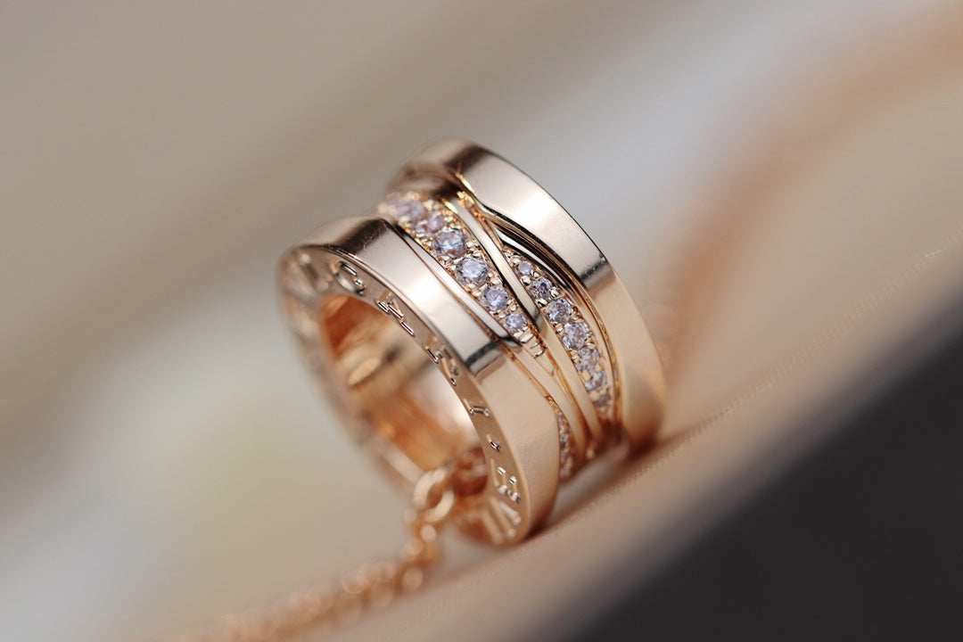 [⭐Mirelle]ZERO 1 PINK GOLD DIAMOND NECKLACE