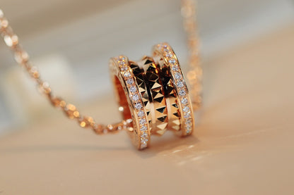 [⭐Mirelle]ZERO 1 ROCK PEDANT PINK GOLD NECKLACE