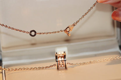 [⭐Mirelle]ZERO 1 ROCK PEDANT PINK GOLD BLACK NECKLACE